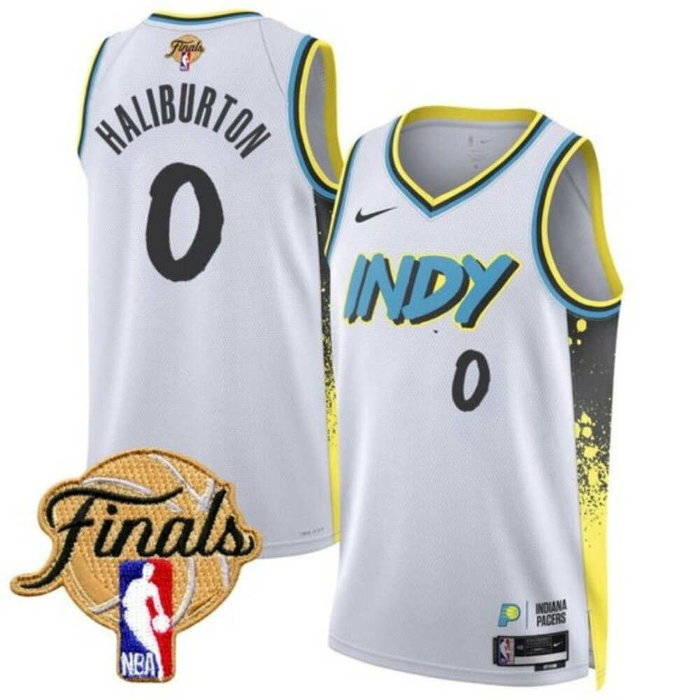 Mens Youths Kids Tyrese Haliburton 2025 Finals White Jersey
